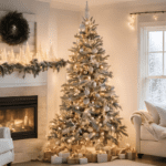 White and Gold Christmas Decor Living Room